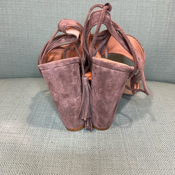 Madewell Octavia tassel sandals taupe suede women’s size 8.5 GUC - Picture 6 of 7